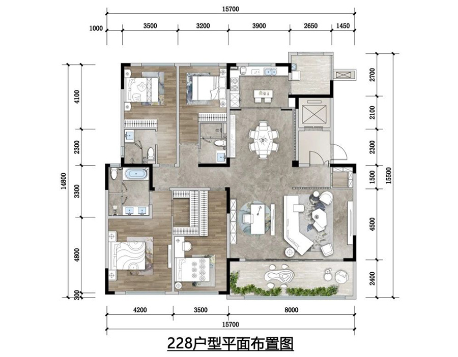 融創國賓雅集戶型圖