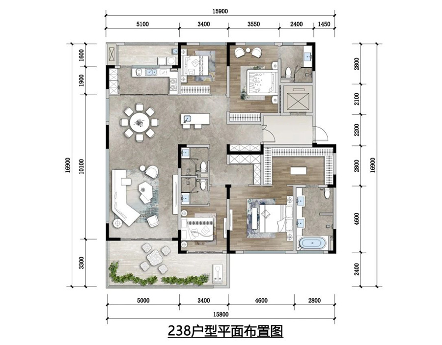 融創國賓雅集戶型圖