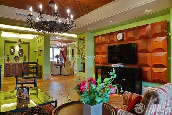 電視墻怎么裝修：點睛的裝飾