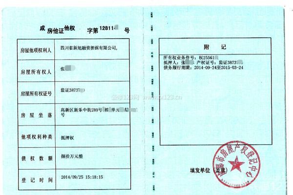 房屋他項(xiàng)權(quán)證是什么